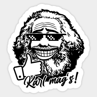 Karl Marx likes it (two-tone) Sticker